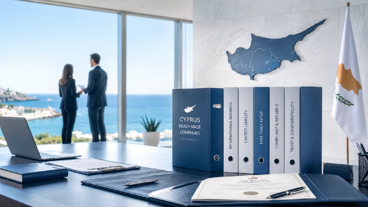 Cyprus Shelf Companies: Complete 2026 Buyer's Guide - Cyprus shelf company article image with corporate registration documents