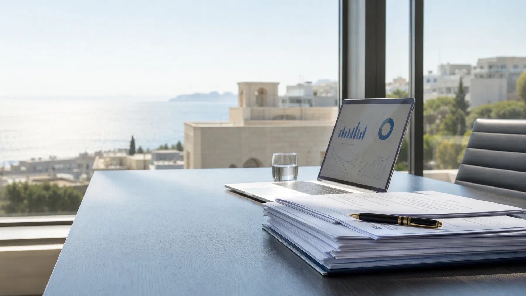 Fiduciary Services Cyprus page image with modern corporate services office and company formation documents